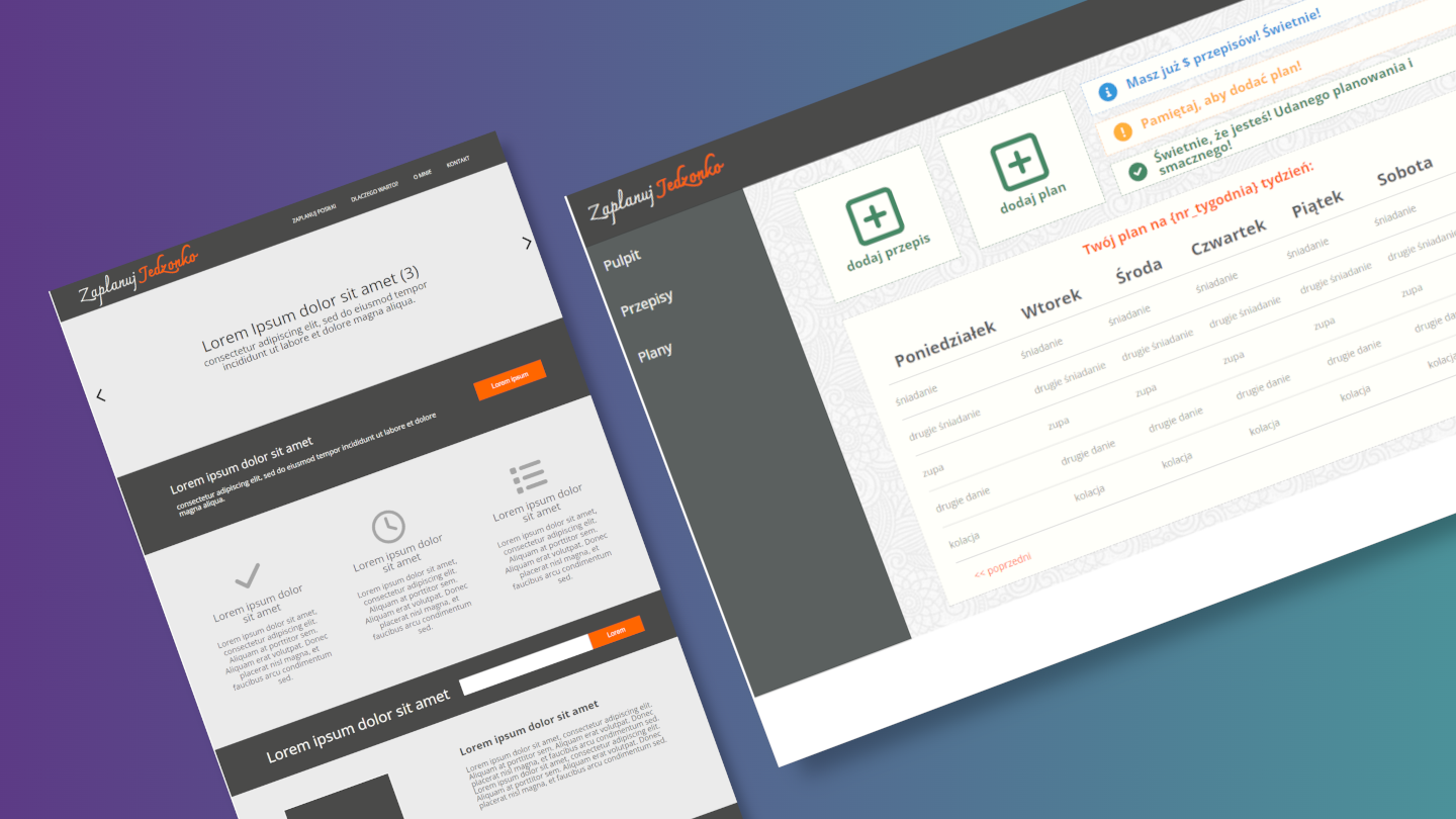An illustrative print screen of the application with the home page.